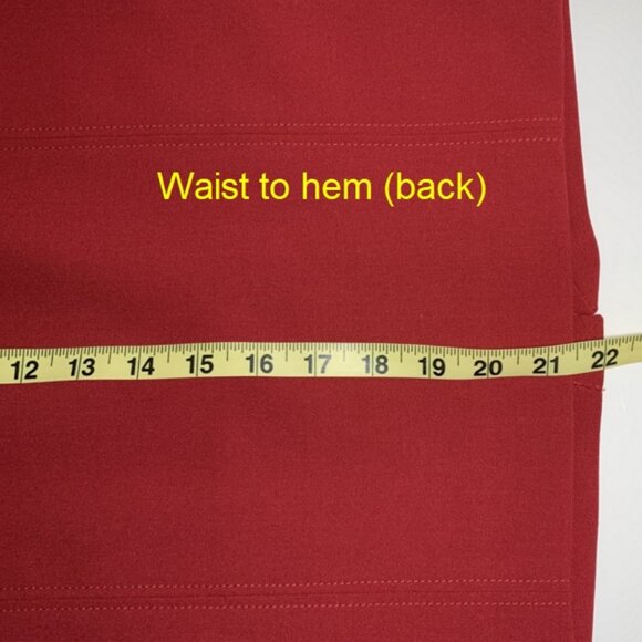 RW&CO Red Pencil Skirt Size 4 - Picture 6 of 10